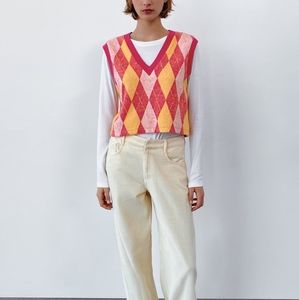 NWTs zara argyle knit vest